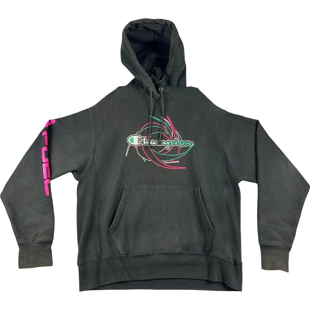Rare! Champion G Fuel Hoodie Mens XL Black Graphic Pullover Sweatshirt